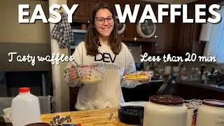 Fluffy Homemade Waffles (No Fancy Ingredients) | Easy Waffle Recipe for Busy Families