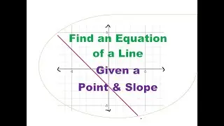 Find Equation of a Line Given Point & Slope
