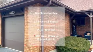 Townhome for Sale | 650 Cress Creek Ln, Crystal Lake, IL | $250,000 | Impressive 2 Beds &bull; 1.5 Baths