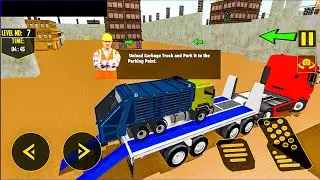 Heavy Cargo Transporter Truck - Excavator Transporter Truck Game - Android gameplay
