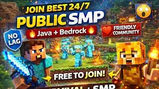 Best Public SMP Server 24/7 🔥 | Java + Bedrock | Free Survival SMP