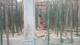 Proses Pembuatan Scaffolding Bangunan Gedung SBSN MAN Kepulauan Selayar