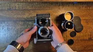 Mamiyaflex TLR como trocar a lente.
