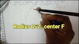 Hyperbola by directrix focus method