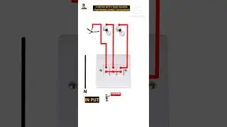 3 Switch With 2 Bulb Holders 1 Ceiling Fan Wiring Connection #electric #wiring #shorts #ytshort