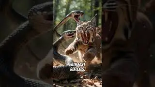 Bobcat vs. Rattlesnake &ndash; A Deadly Duel #shorts #shortvideo #viralvideo #animalshorts #cats  #snake
