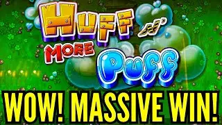 I TURNED MY FREE PLAY INTO a MASSIVE WIN on HUFF N MORE PUFF!