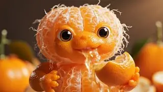 Baby Apple Creature | Cute Fruit Art | Kids Animation Style | 3D Fruit Character #ai #asmr #viral