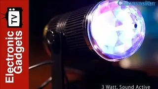 LED RGB Disco Rotating Light with Sound Active, Play Music Functions