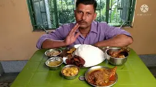Fantastic Eating Show | Rice with Chomchom Vola Mach | Chicken Kosha | Mulo Paturi | Bok Ful | Begun