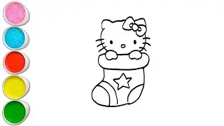 Hello Kitty In Socks Drawing | Best Drawing For Kids