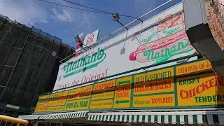 Nathans Original Coney Island Brooklyn New York - Unedited - Real Sounds 2018, June 20