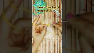 how to crochet a magic circle 🟡#shortsvideo #crochetforbeginners