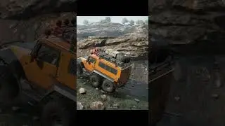 Extreme Offroad Climb to Unlock Hidden Watchtower #snowrunner #offroadsimulator #shorts