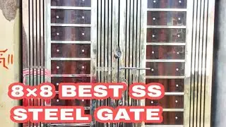 8&times;9 SS MAIN GATE VIRAL DESIGN BY SHIV FABRICATION MODINAGAR