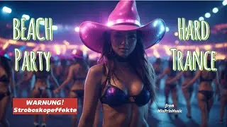 Sandy Beach Party Hard Trance Music Video with AI generated  Girls dancing  #ai