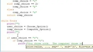Python Tutorial 9: Rock Paper Scissors Game