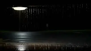 Rain Sounds &ndash; Night Rain Under an Outdoor Light for Deep Sleep | 10 Hours | No Talking