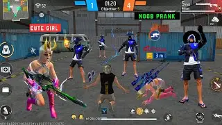 Noob Prank With Cute Girl 😍😂 Funny Noob Prank || Garena Free Fire Max || Y GAMING 