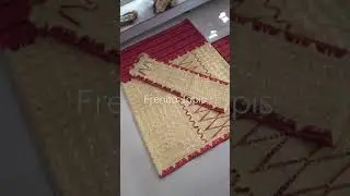 Kain Tapis Sarung + Selendang Motif Jungsarat Tumpal Kain Tenun Merah Khas Lampung - 085894497166