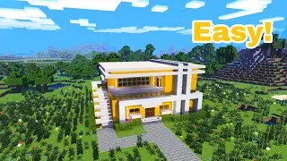 ⚒Minecraft Build & Interior tutorial Cut Yellow House 🏵🏵🍋🍋