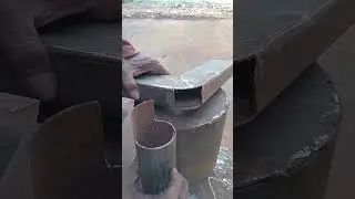 Tips...how to joining round pipe with square tube #welder  #shortvideo #welding #shorts