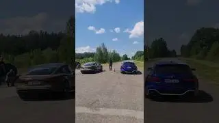 Drag race: Audi e-tron GT vs. RS6. #audirs6 #audietrongt