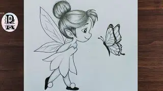 How to draw cute anime girl with butterfly 🦋 || Easy kawaii drawing tutorial 