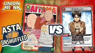Green Saitama vs Red Eren Yeager! | One Punch Man vs Attack On Titan | Union Arena TCG Match