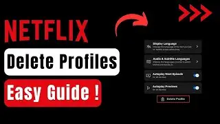 How To Delete Profiles On Netflix !