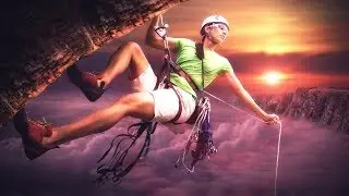Climbing Photoshop Manipulation Tutorial [Sunset Fall Color Effects]
