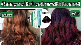 Hair transformation from light copper to Cherry red😱|bremod hair colour||rubinova salon 