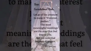 #overwhelmedbride #meaningful #imperfectlyperfect #diybride