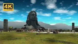 HINDU 4K Stock Videos - No Copyrights ! FREE STOCK FOOTAGE ! Big statue of Lord Vishnu