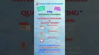 &ldquo;2-Day Intensive Training by BIP: Flexible Packaging Excellence &ndash; Materials, Processes & QC Testing&rdquo;