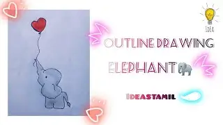 How to draw elephant with balloon🎈/stepbystep /easyway/#stepbystep #elephant #howtodraw #ideastamil