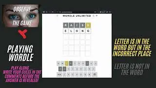 Playing Wordle - Attempt 7 #wordle #ObserveTheGame #gameplay