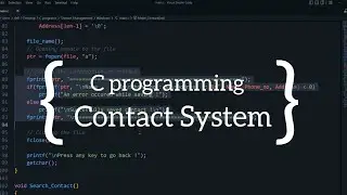 Contact management system [C programming] | Project showcase - 2