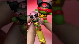 Kuromi 🖤 x TMNT 🐢 McDonald&rsquo;s Toy Mashup Nail Tutorial 💅✨ #3Dnailart #nailart #nails #kuromi #tmnt