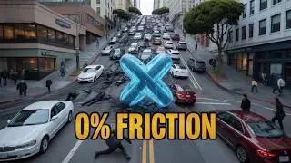 Что если бы трение исчезло на 5 секунд? (Физический сбой) #физика #чтоесли #наука #моделирование