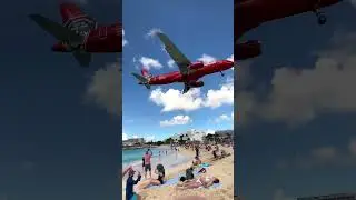 ACHTUNG!!!!!  #mahobeach #flugzeug #landung