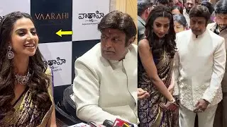 Balakrishna &Meenakshi Chaudhary Visuals At Vaarahi Silks Store Launch Event || Sankharavam
