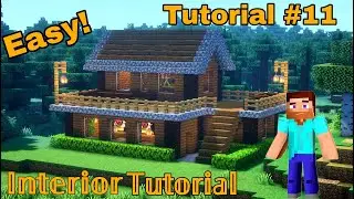 Minecraft Tutorial : Large Wooden House #11 Interior Tutorial  Easy !