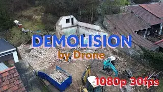 Demolition of an old house in &Uacute;nětice 01/2025 by drone