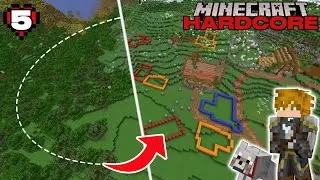 Planning out a Village in Minecraft: 1.18 Hardcore Survival Let's Play Ep 5