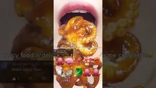 asmr SPICY EMOJI FOOD eating sounds(sped up)