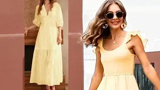 Epic Spring/Summer Fashion 2025 | Casual Spring Butter Yellow Dresses for Women