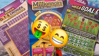 Les 3 X 10 pour dimanche 🤞#grattage #fdj #jeux 🤑😊😉🤫