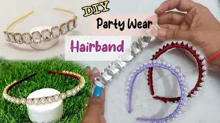 Party Wear Hairband Making | Hairband Making At Home | Hair Accessories Making/How To Make Hairband