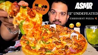 ASMR PIZZA EATING CHALLENGE | 4 CHEESE PIZZA, CHICKEN DOMINATOR PIZZA & STUFFED GARLIC BREAD MUKBANG